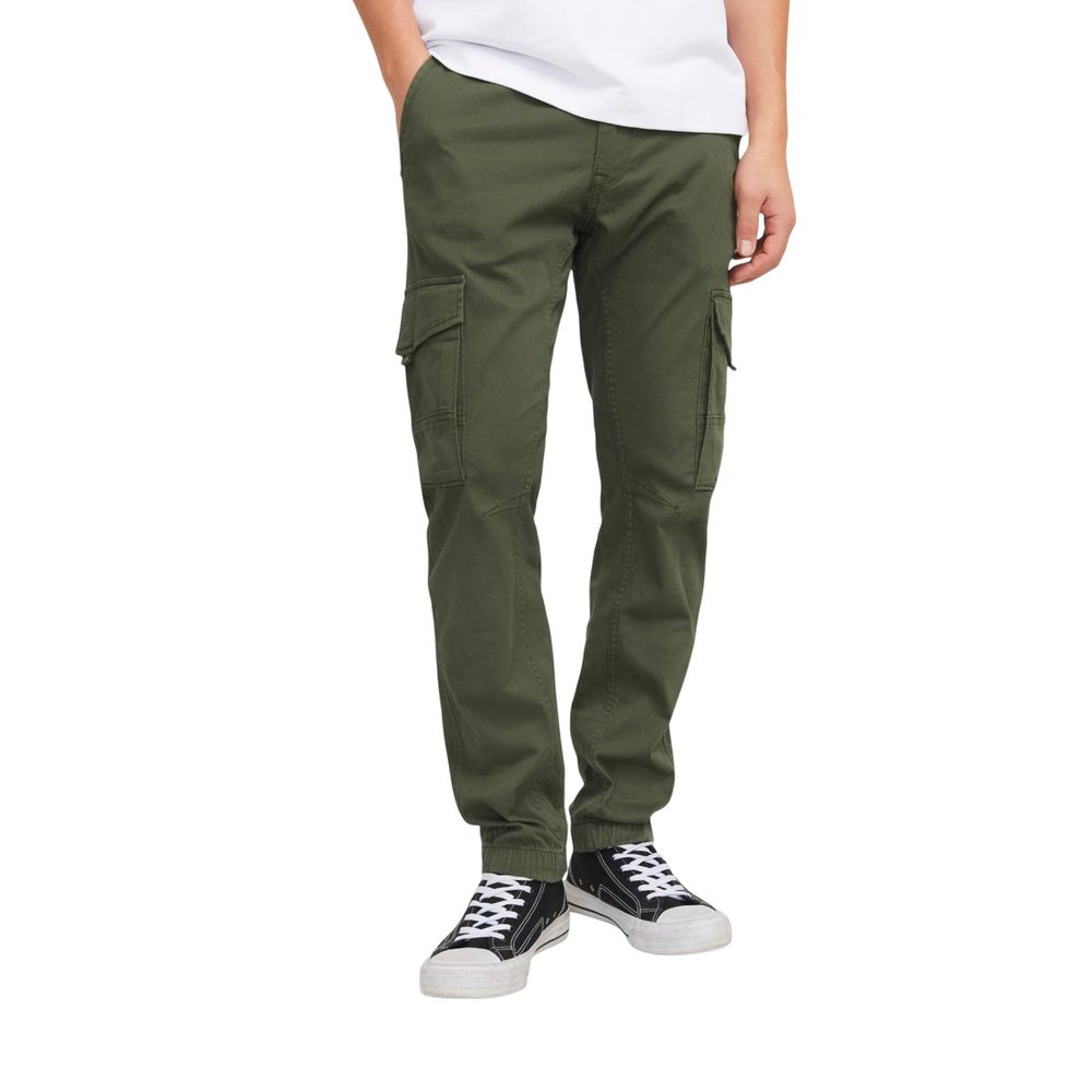 Jack Jones Grüne Baumwoll-Röhrenjeans