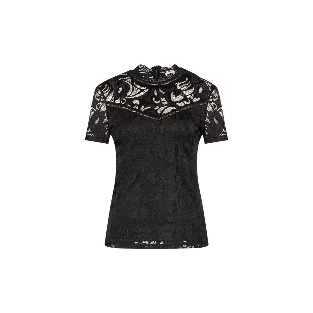 Vila Clothes Schwarzes Polyamid-T-Shirt