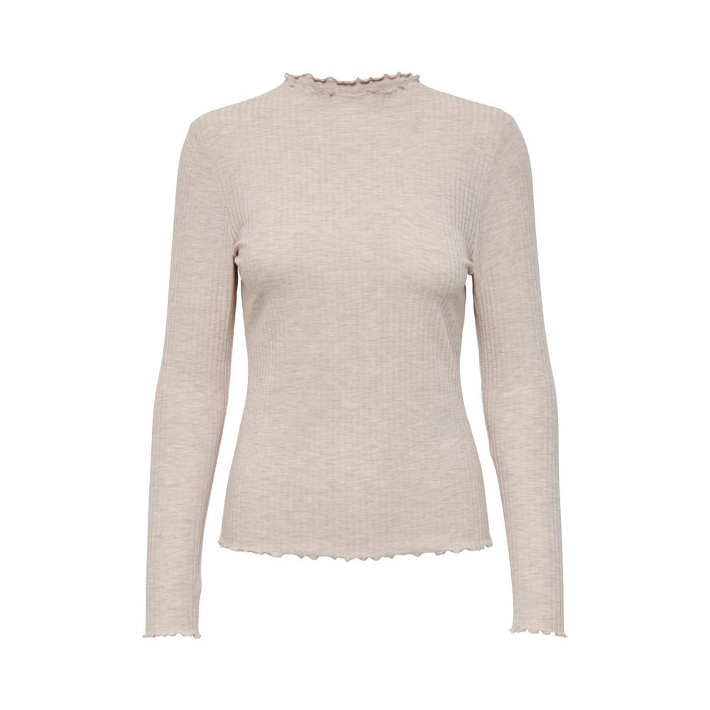 Only Beige Polyester Turtleneck
