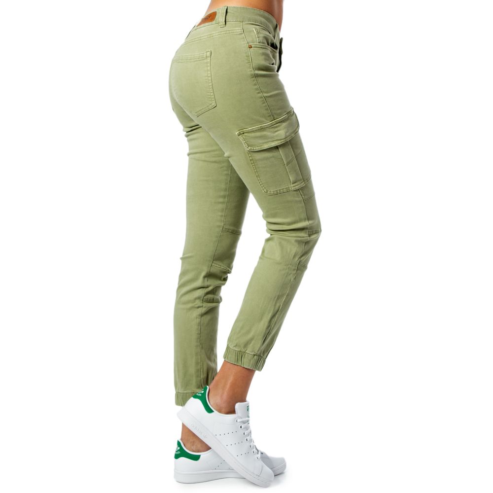 Only Grüne Baumwoll-Röhrenjeans