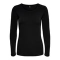 Only Black Long Sleeve Cotton T-Shirt