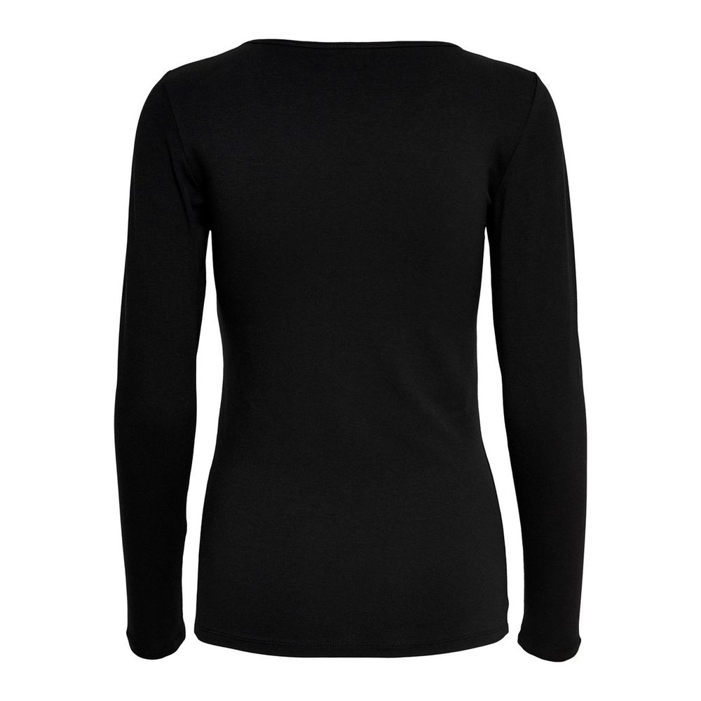 Only Black Long Sleeve Cotton T-Shirt