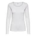 Only White Long Sleeve Cotton T-shirt
