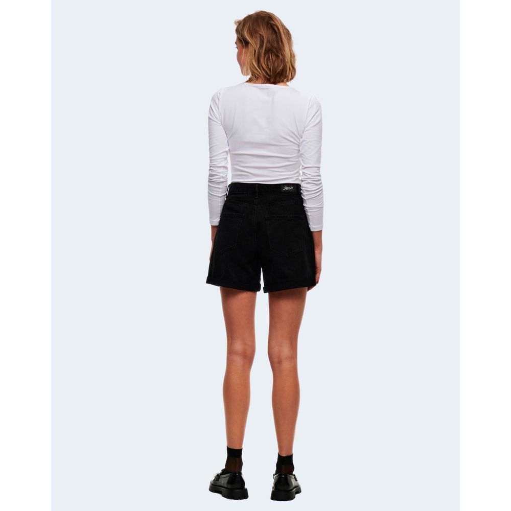 Only White Long Sleeve Cotton T-shirt