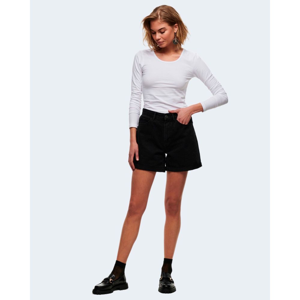 Only White Long Sleeve Cotton T-shirt