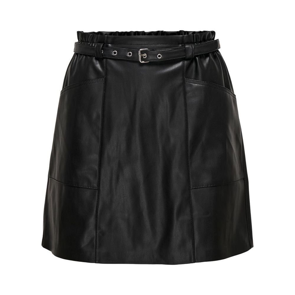 Only Schwarzer Minirock aus Polyester