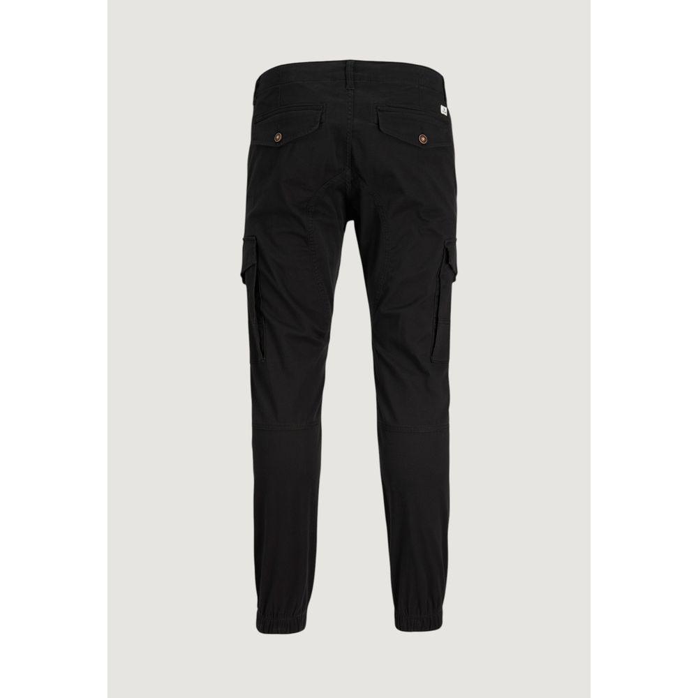 Jack Jones Black Cotton Skinny Trousers