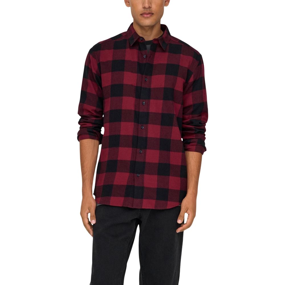 Only & Sons Multicolor Patterned Cotton Shirt