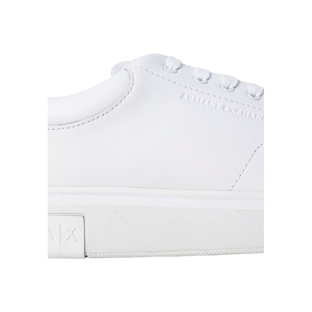 Armani Exchange Weiße Leder Low-Top-Sneaker