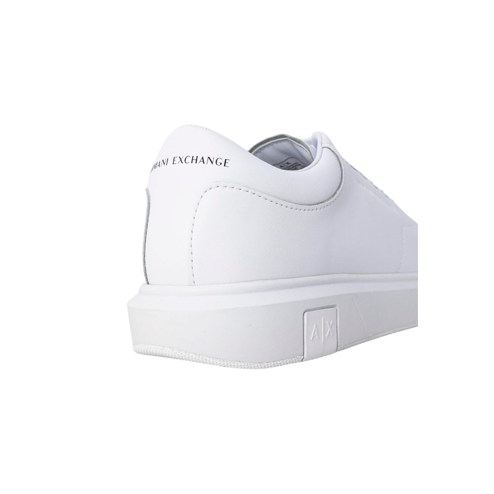 Armani Exchange Weiße Leder Low-Top-Sneaker