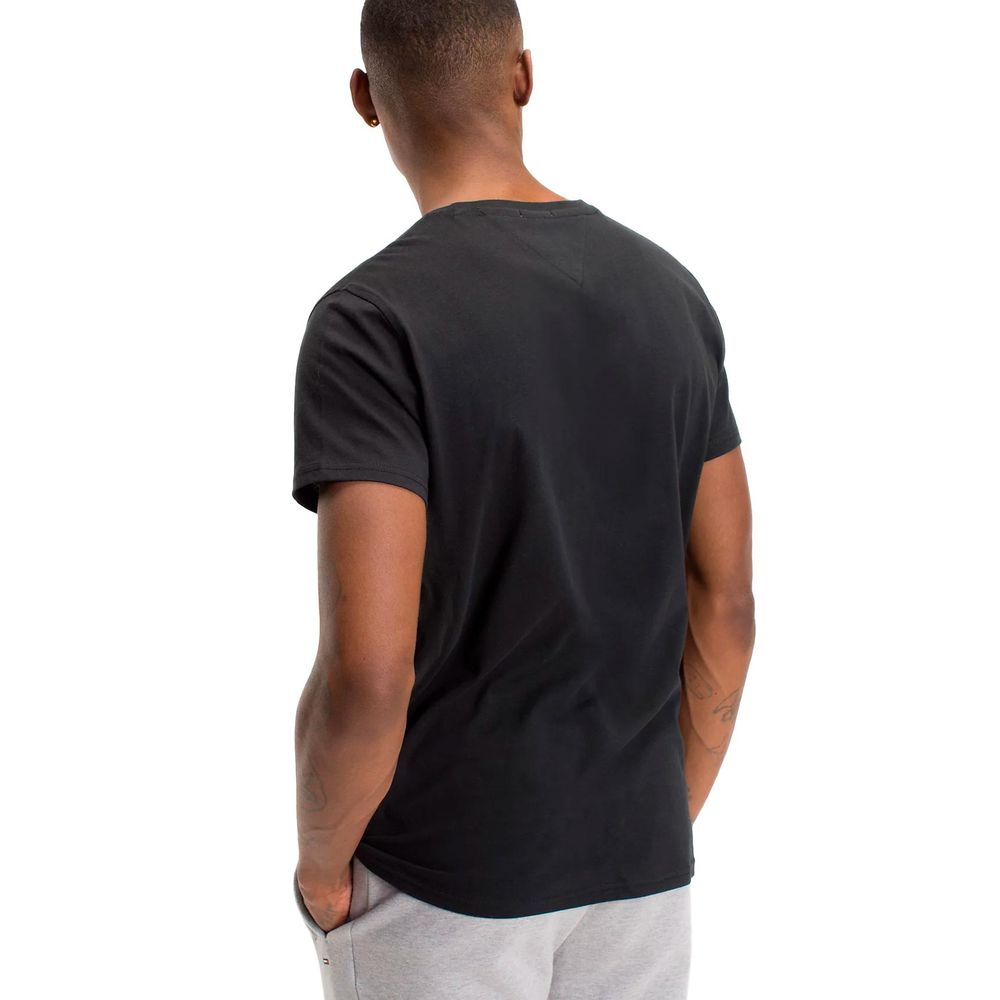Tommy Hilfiger Jeans Schwarzes Baumwoll-T-Shirt