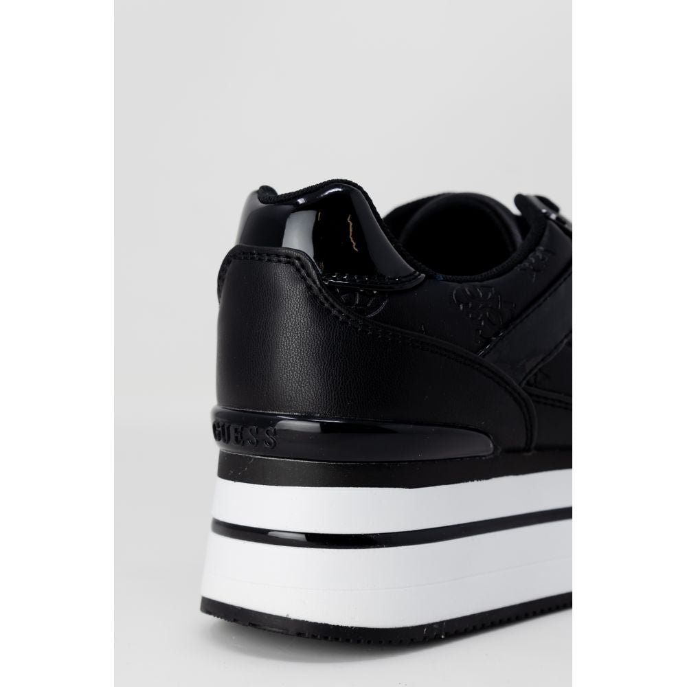 Guess Schwarze Plateau-Sneaker aus Polyethylen