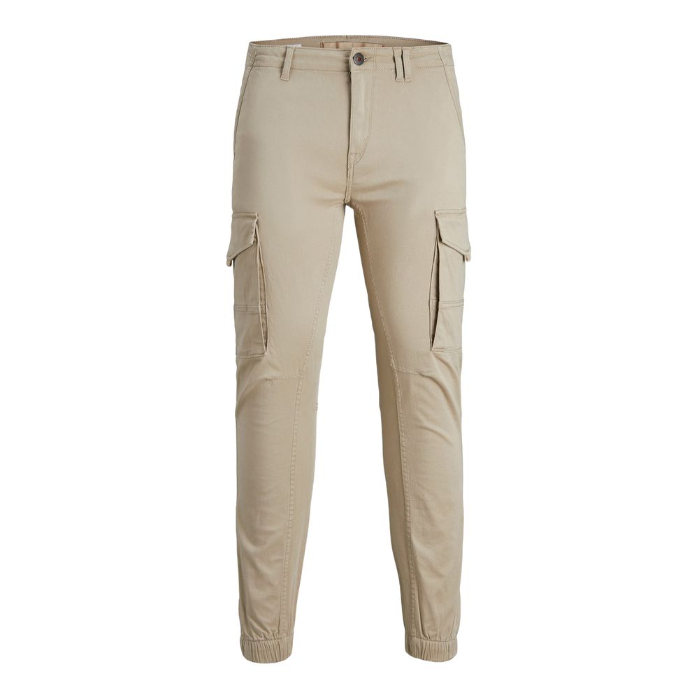 Jack Jones Beige Baumwoll-Cargo-Hose