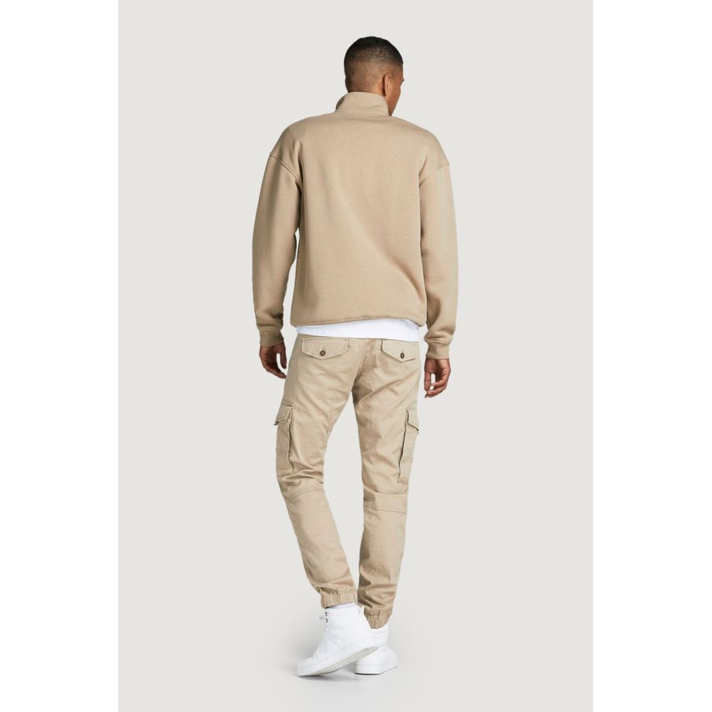 Jack Jones Beige Baumwoll-Cargo-Hose