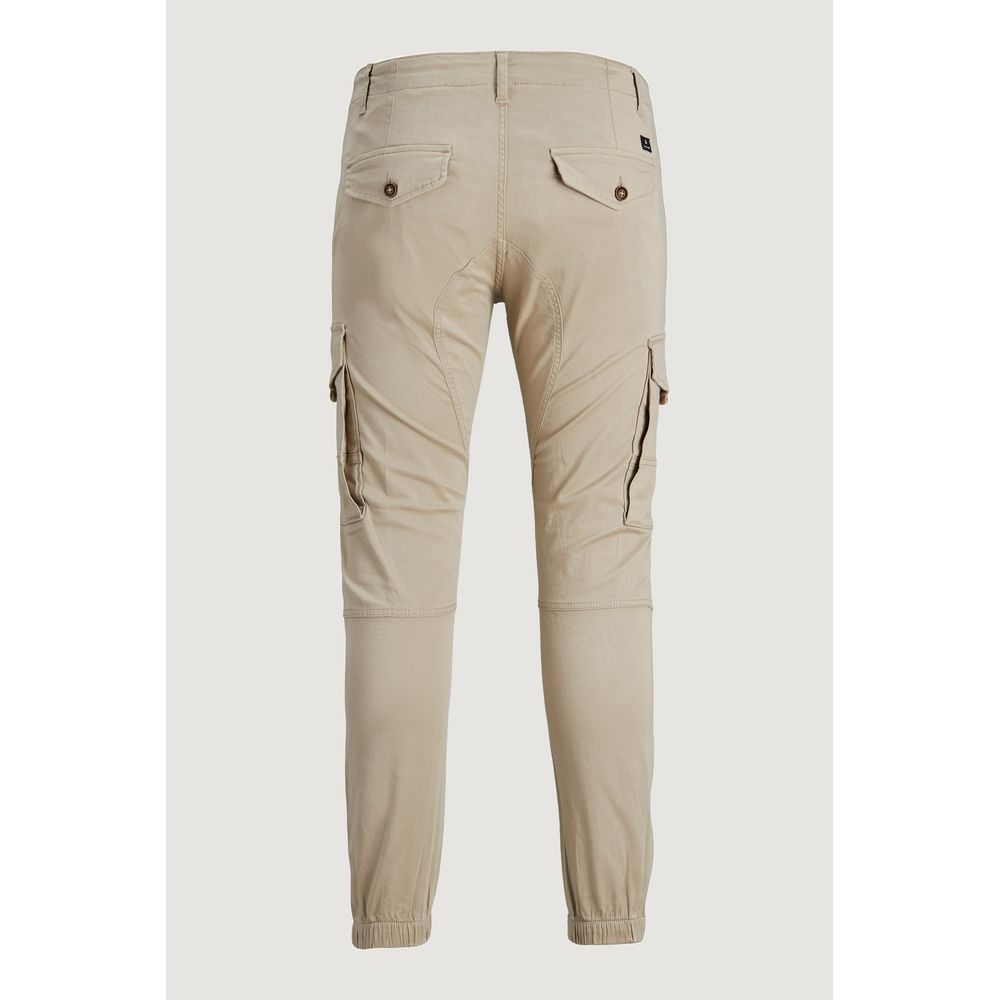 Jack Jones Beige Baumwoll-Cargo-Hose