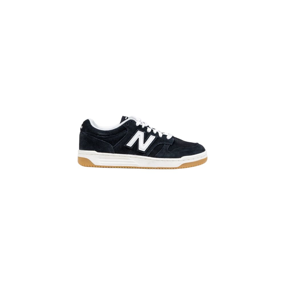 New Balance Schwarze und weiße Leder-Sneaker im Athletic-Look