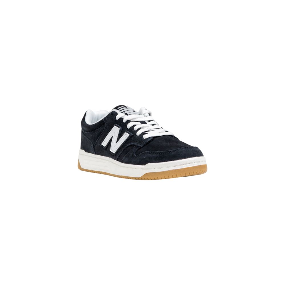 New Balance Schwarze und weiße Leder-Sneaker im Athletic-Look