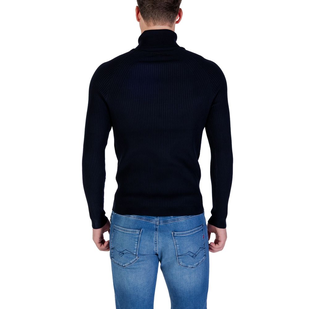 Antony Morato Blauer Viskose-Rollkragenpullover