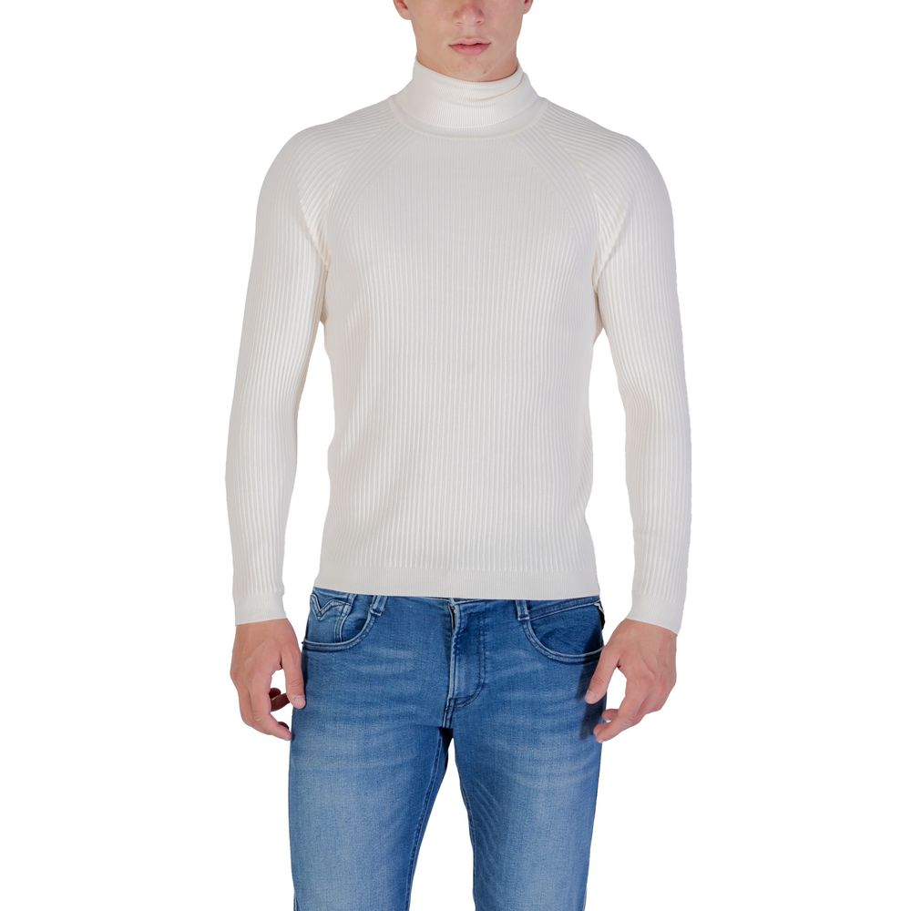 Antony Morato Cremefarbener Rollkragenpullover aus Viskose