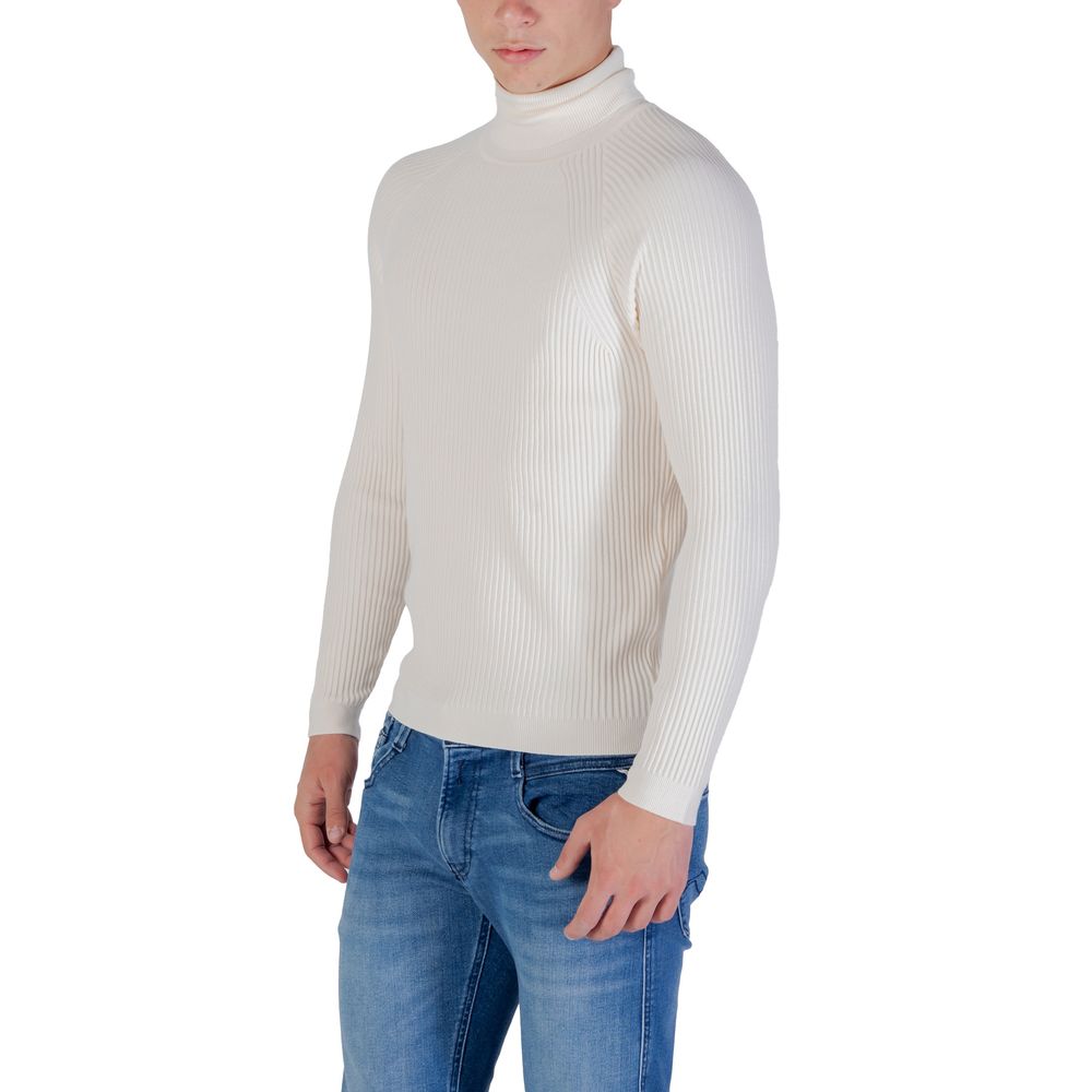 Antony Morato Cremefarbener Rollkragenpullover aus Viskose