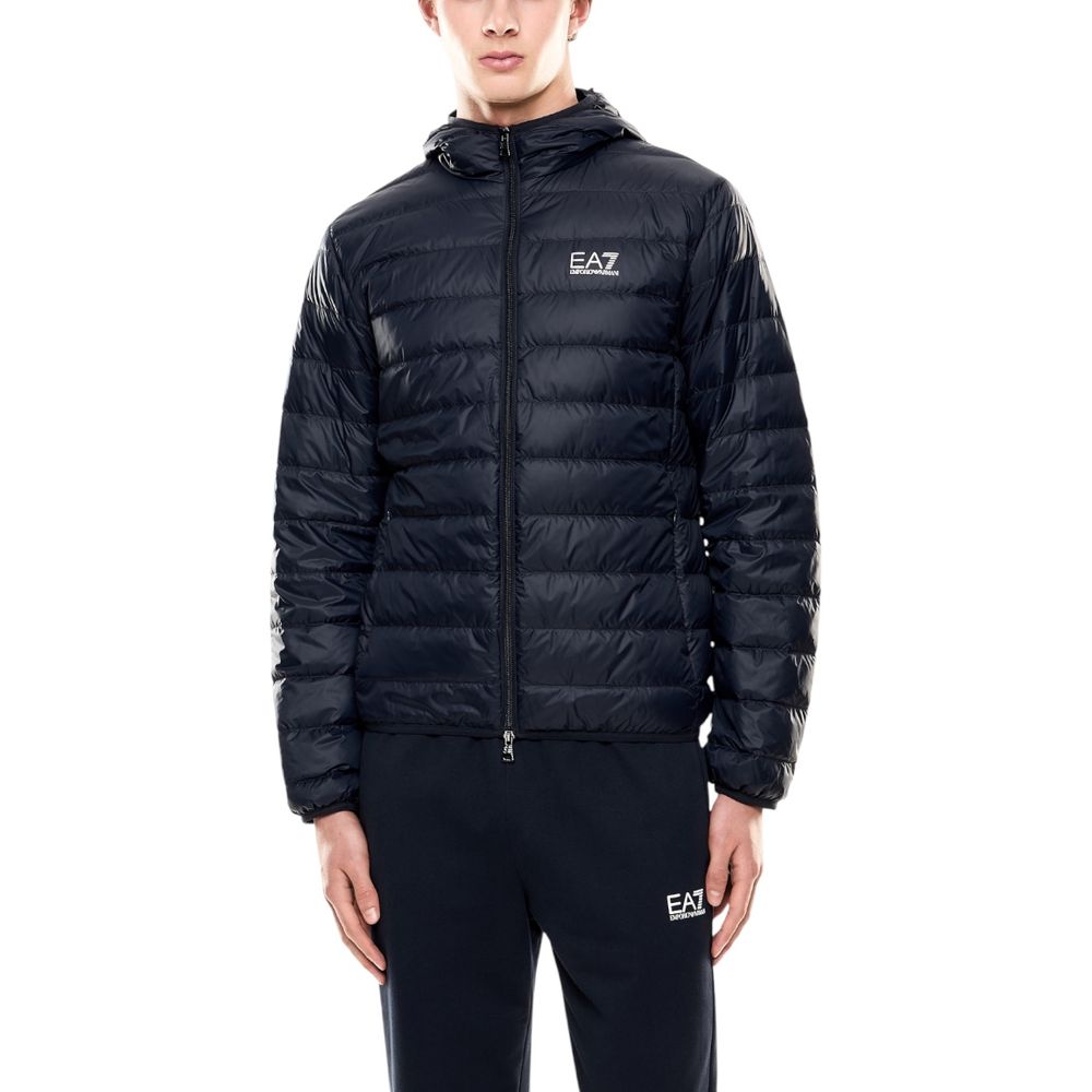 EA7 Emporio Armani Blaue Shell-Jacke aus Polyamid