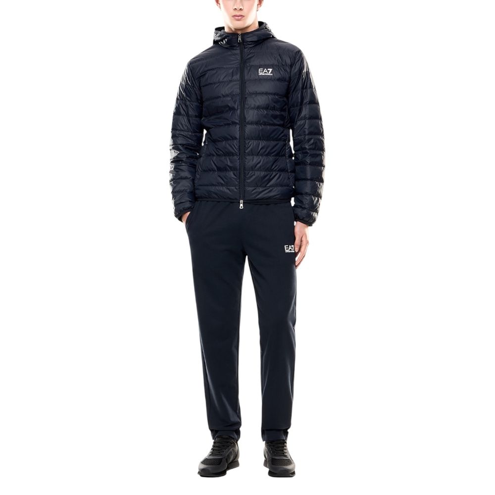 EA7 Emporio Armani Blaue Shell-Jacke aus Polyamid