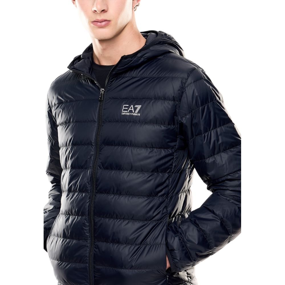 EA7 Emporio Armani Blaue Shell-Jacke aus Polyamid