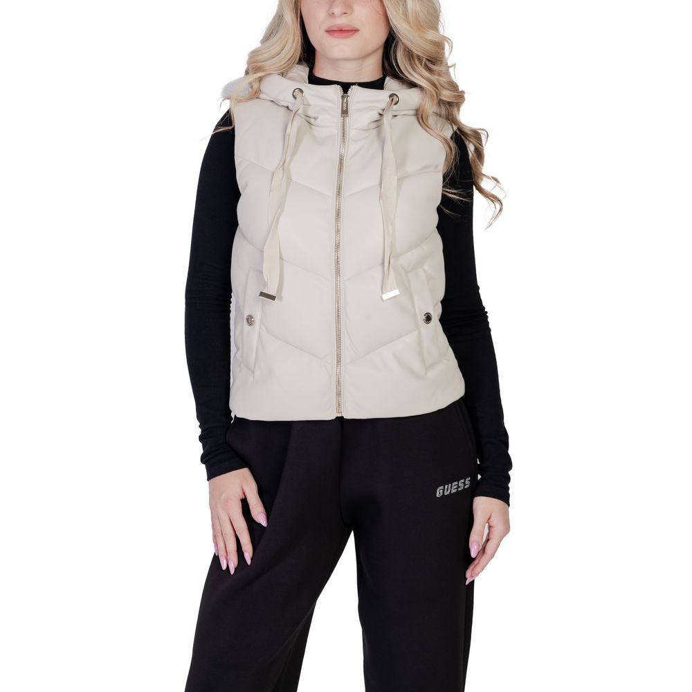 Morgan De Toi Cremefarbene ärmellose Jacke aus Polyethylen