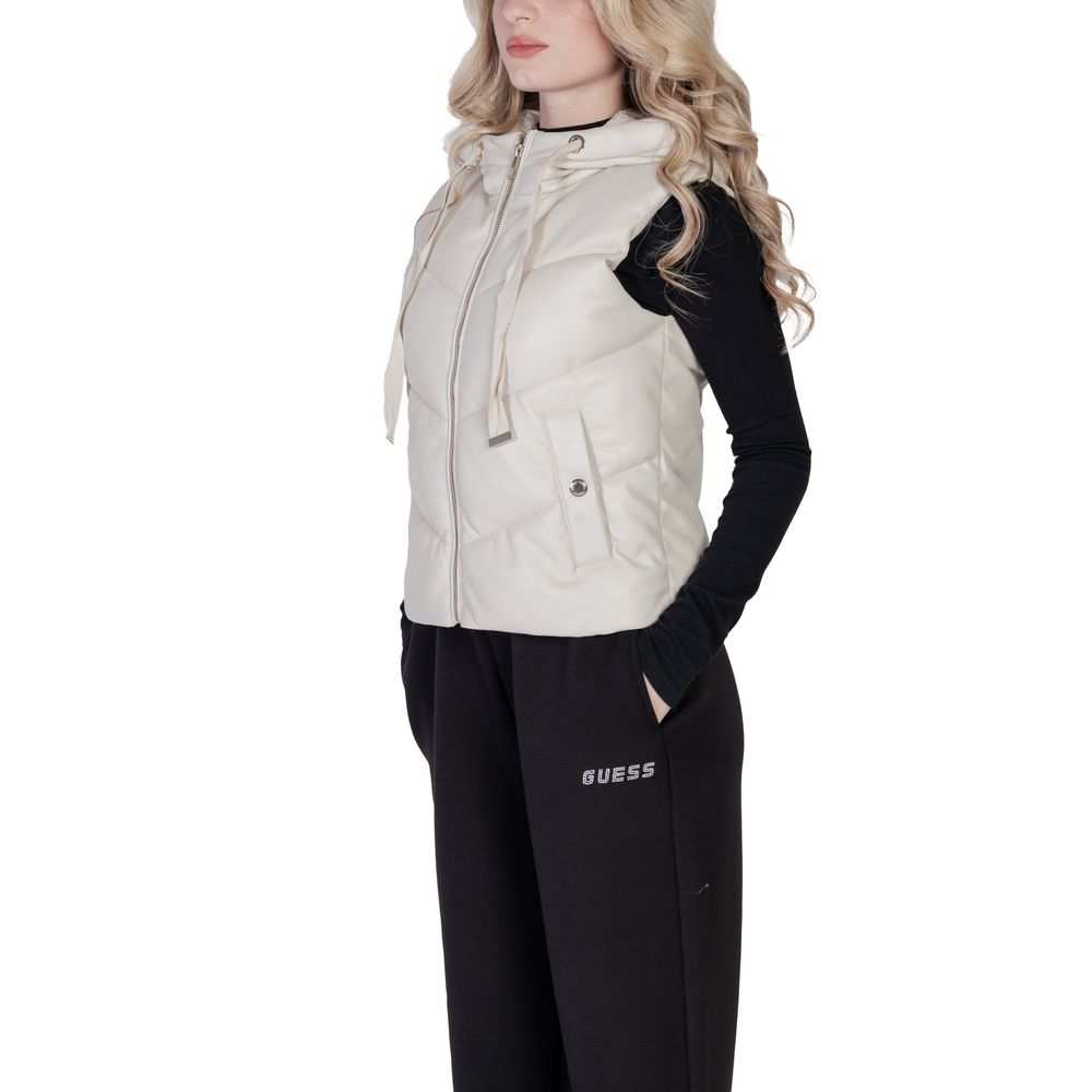 Morgan De Toi Cremefarbene ärmellose Jacke aus Polyethylen