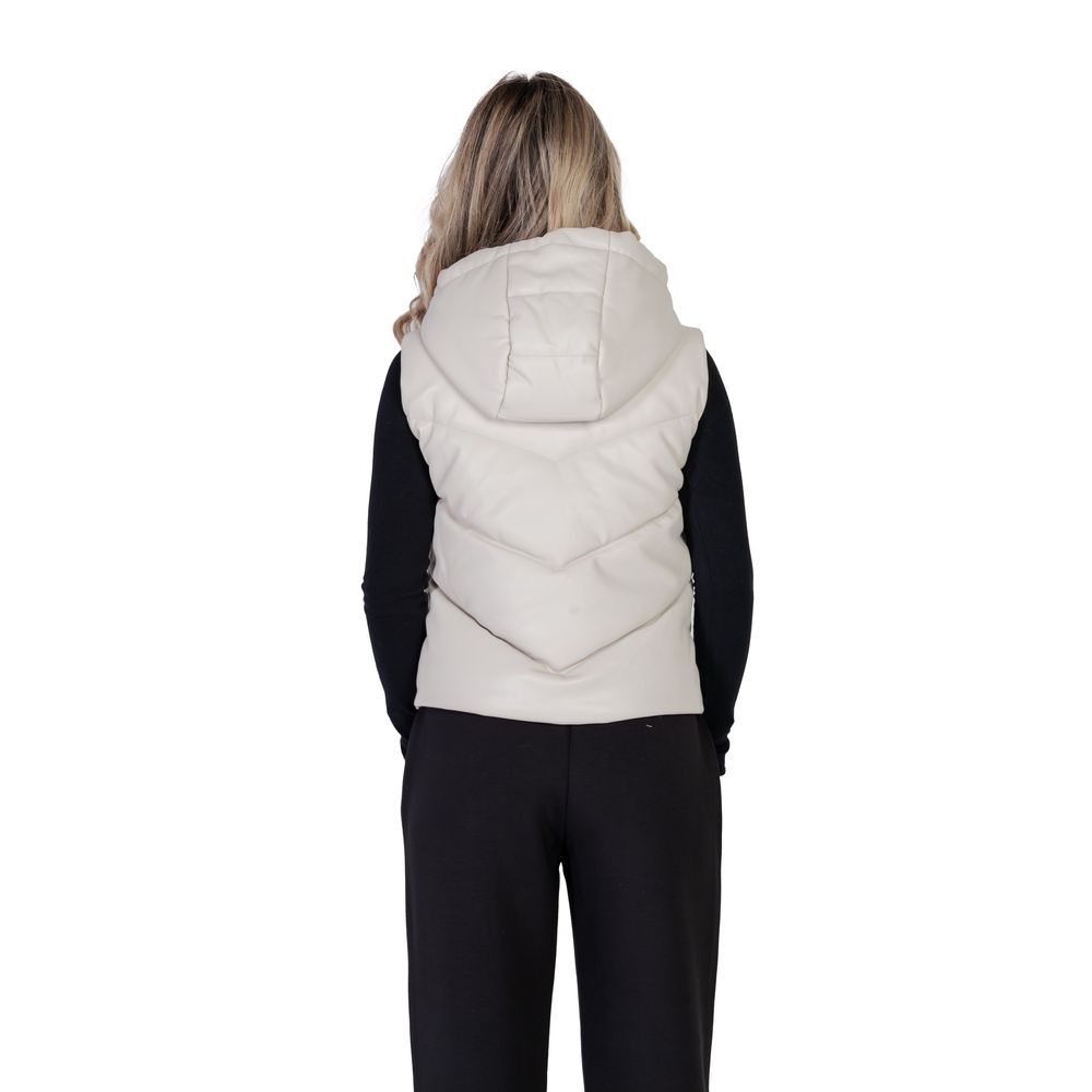 Morgan De Toi Cremefarbene ärmellose Jacke aus Polyethylen