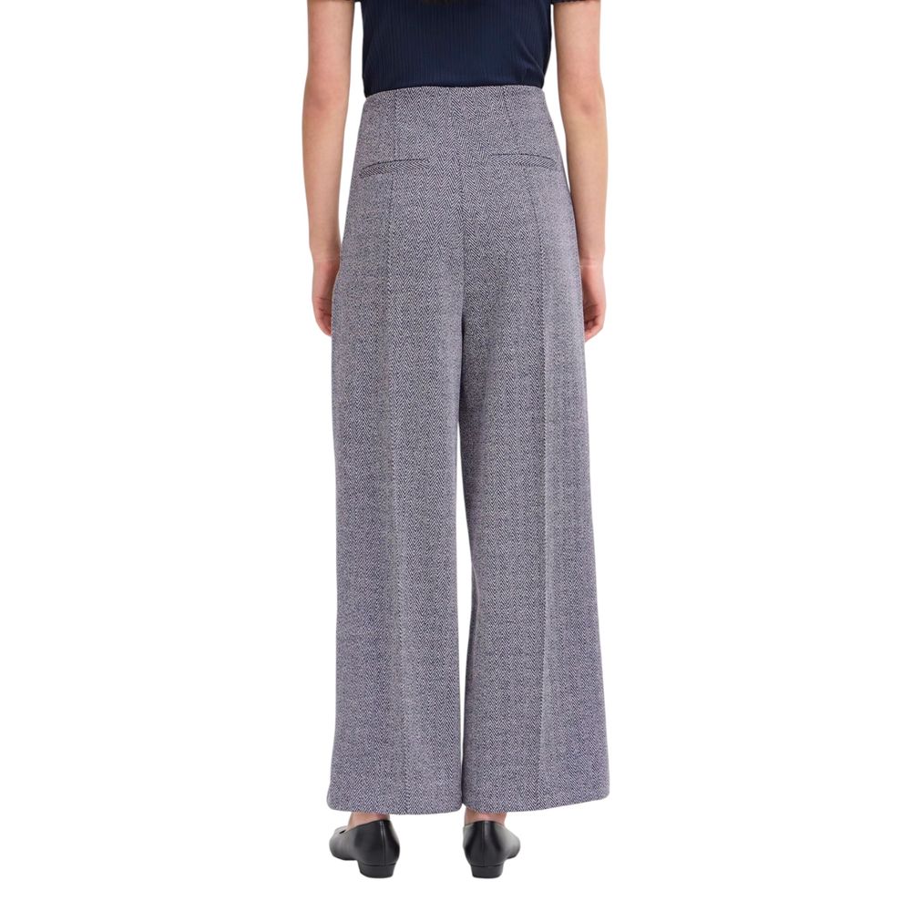 ICHI Blaue Freizeithose aus Polyester