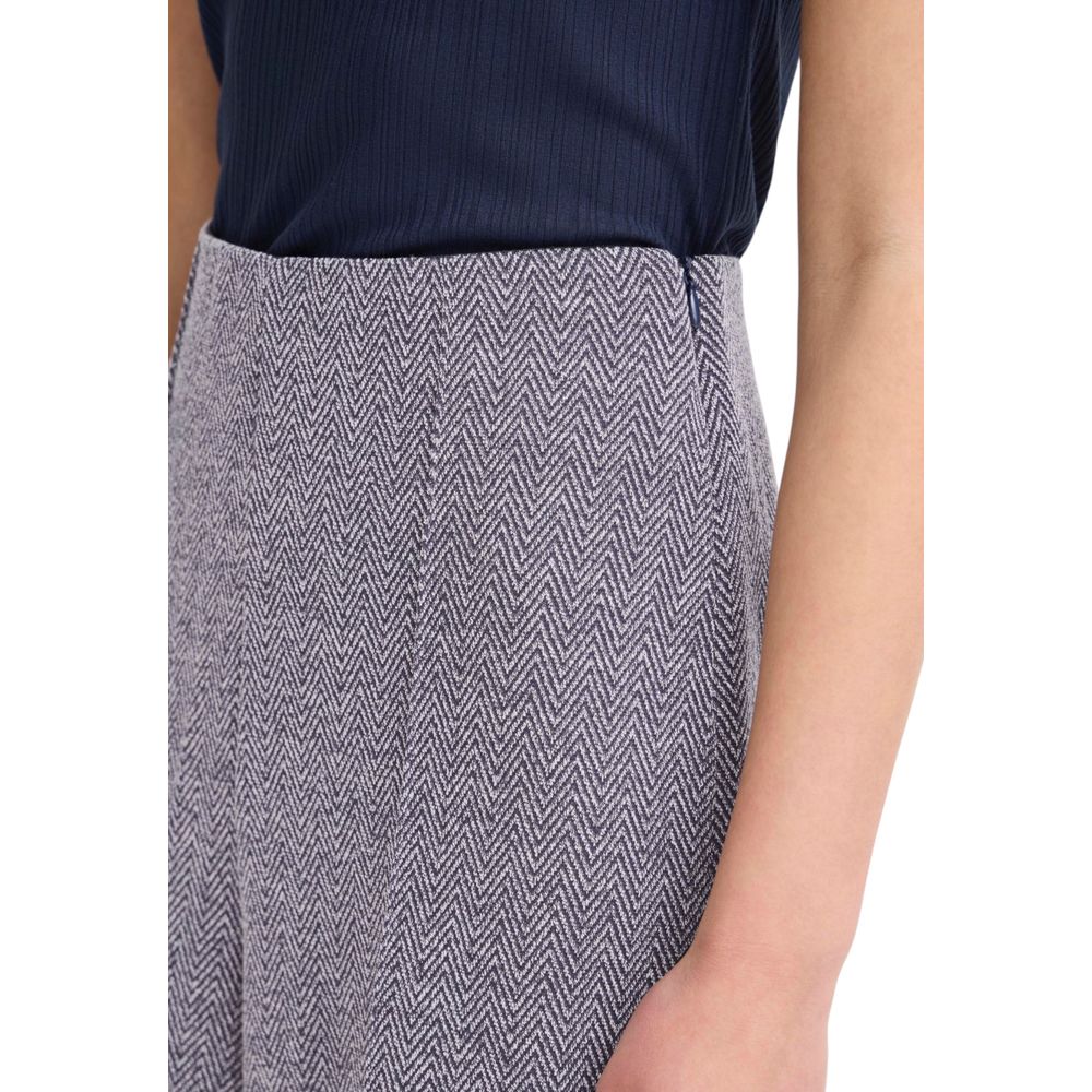 ICHI Blaue Freizeithose aus Polyester
