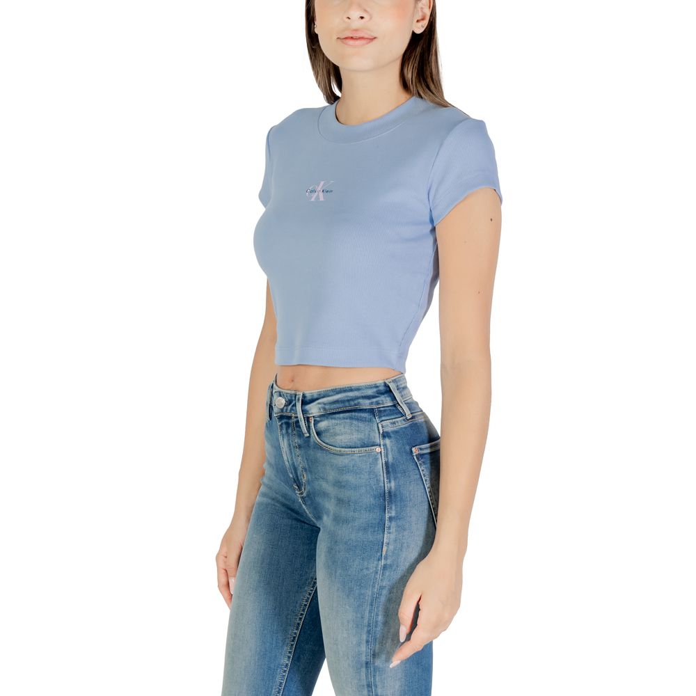 Calvin Klein Jeans Blaues Baumwoll-T-Shirt