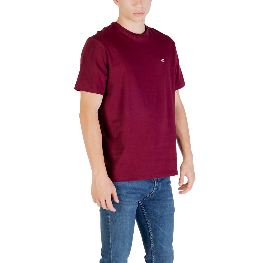 Calvin Klein Jeans Bordeaux Baumwoll-T-Shirt