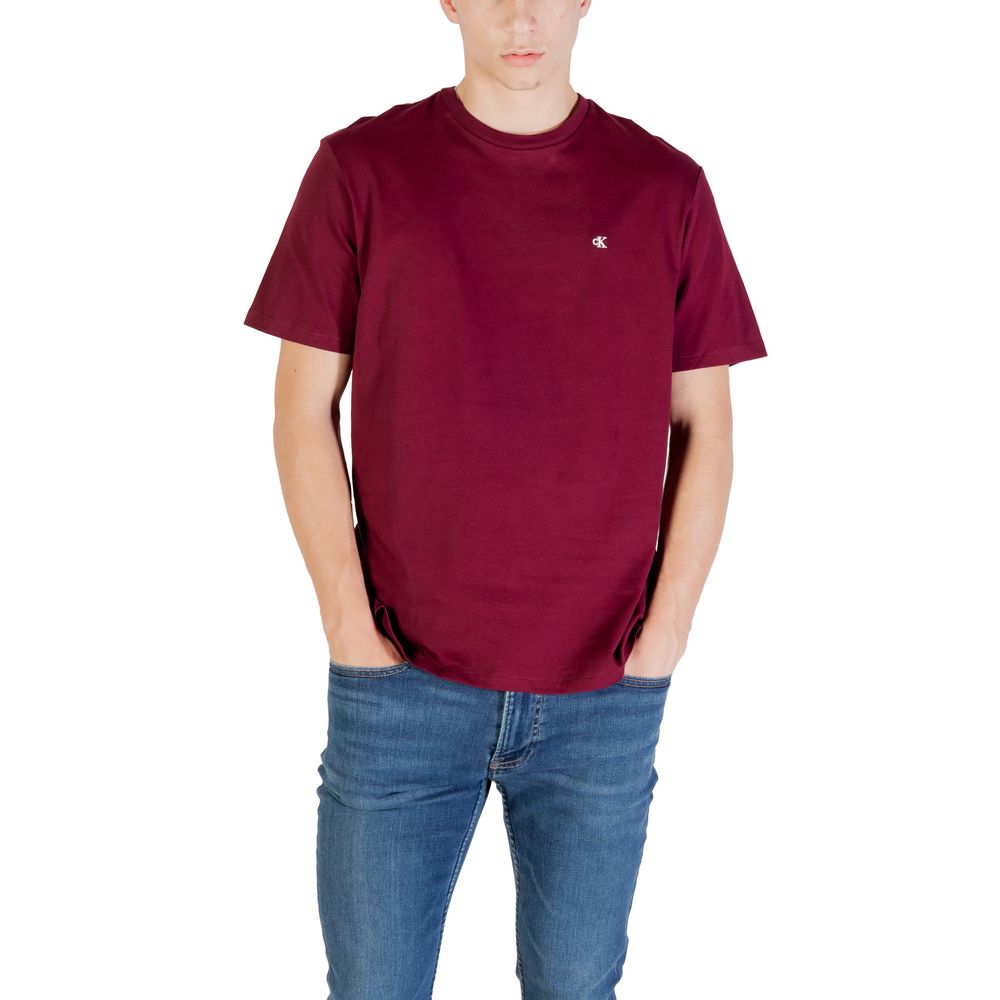 Calvin Klein Jeans Bordeaux Baumwoll-T-Shirt