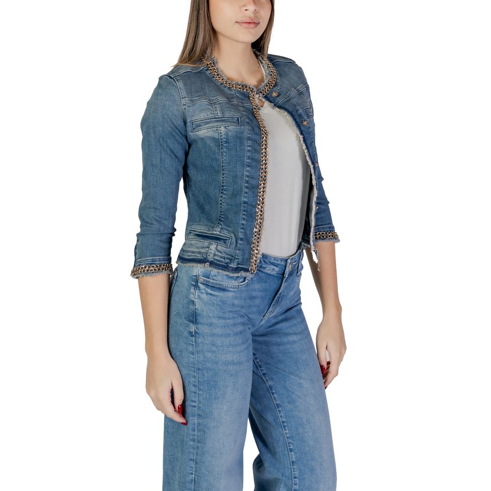Liu Jo Hellblaue Jeansjacke aus Baumwolle