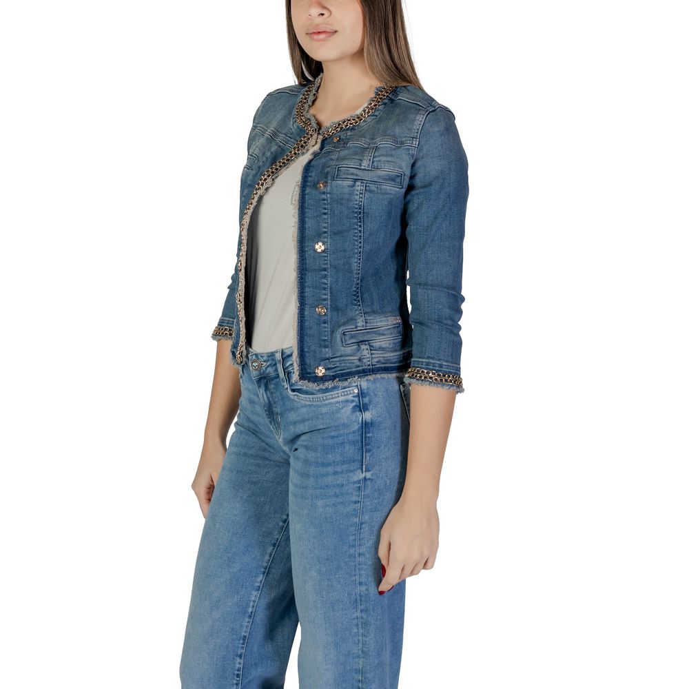 Liu Jo Hellblaue Jeansjacke aus Baumwolle