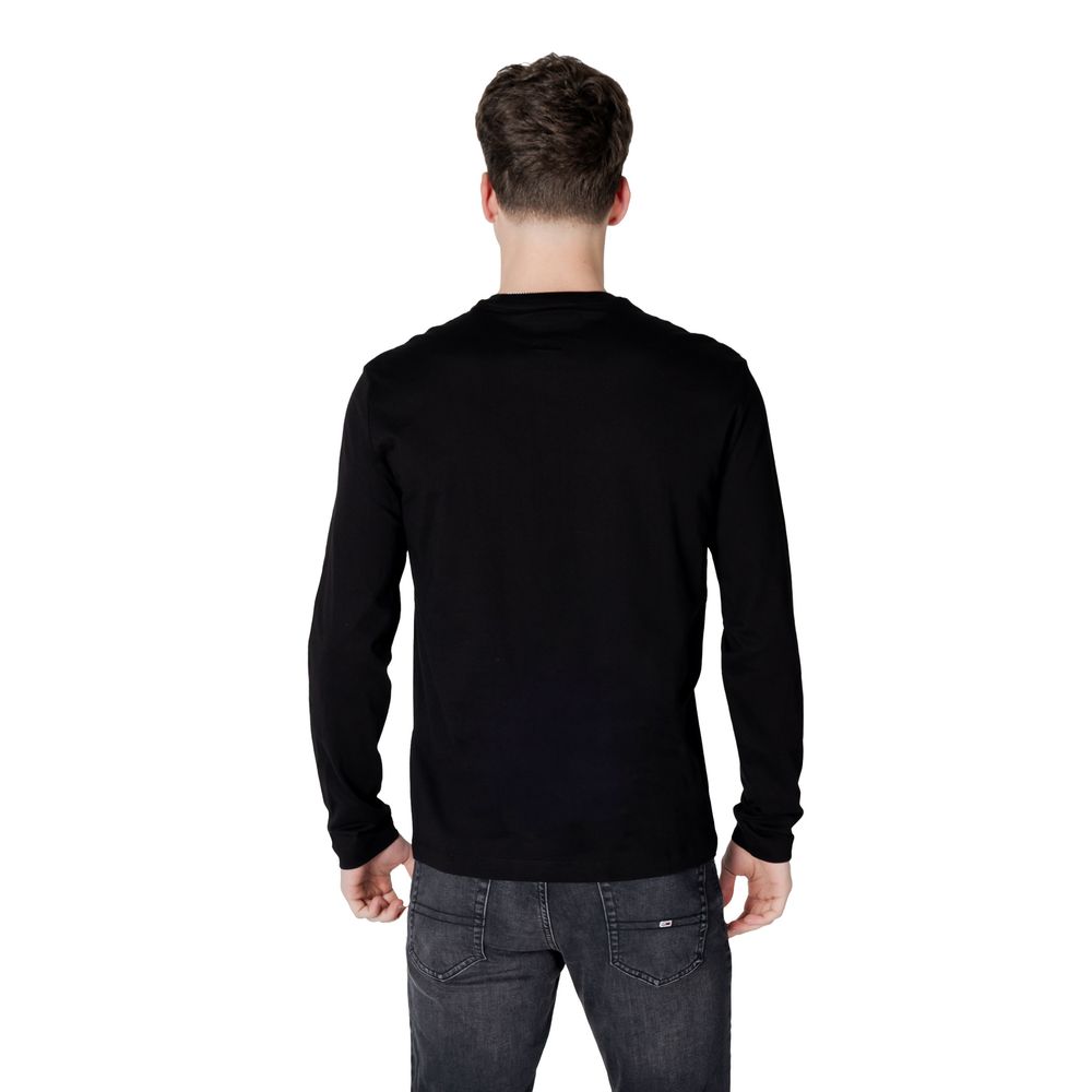 Armani Exchange Black Long Sleeve Cotton T-Shirt