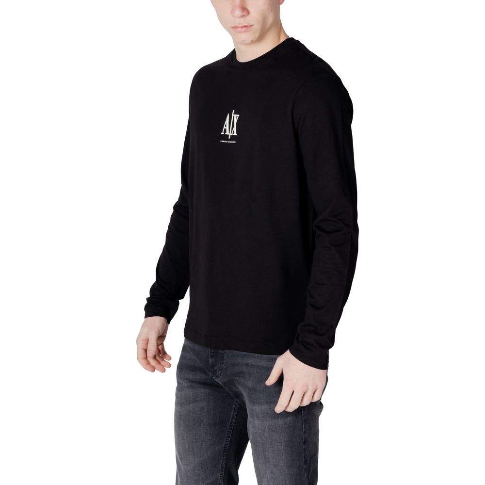Armani Exchange Black Long Sleeve Cotton T-Shirt