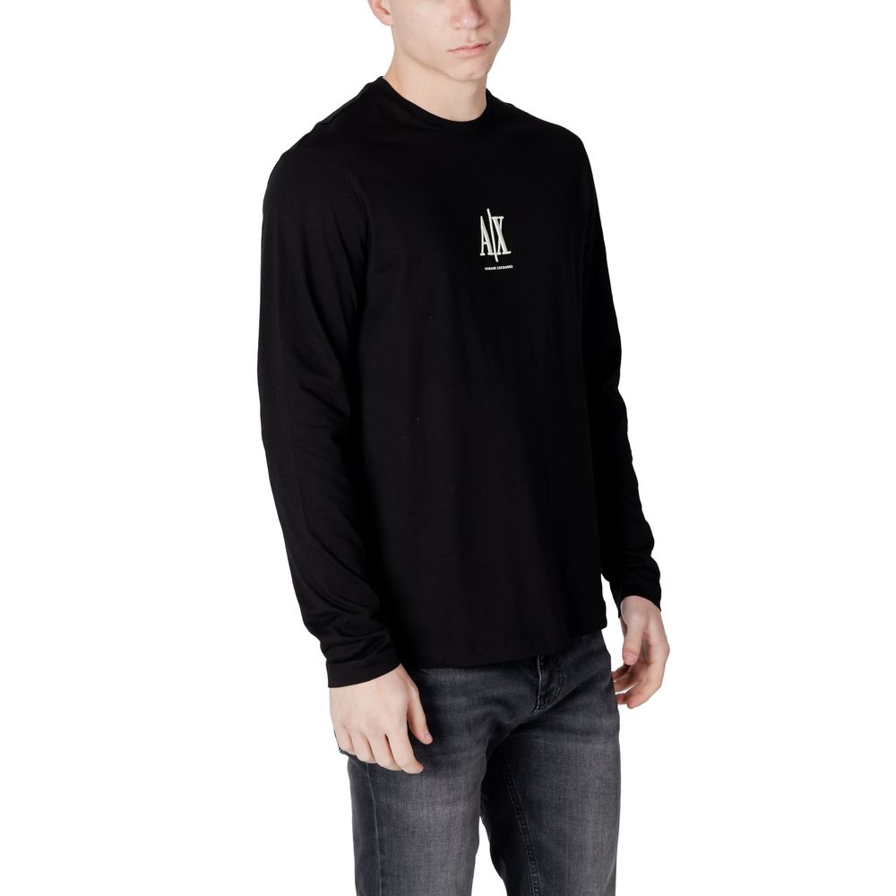Armani Exchange Black Long Sleeve Cotton T-Shirt