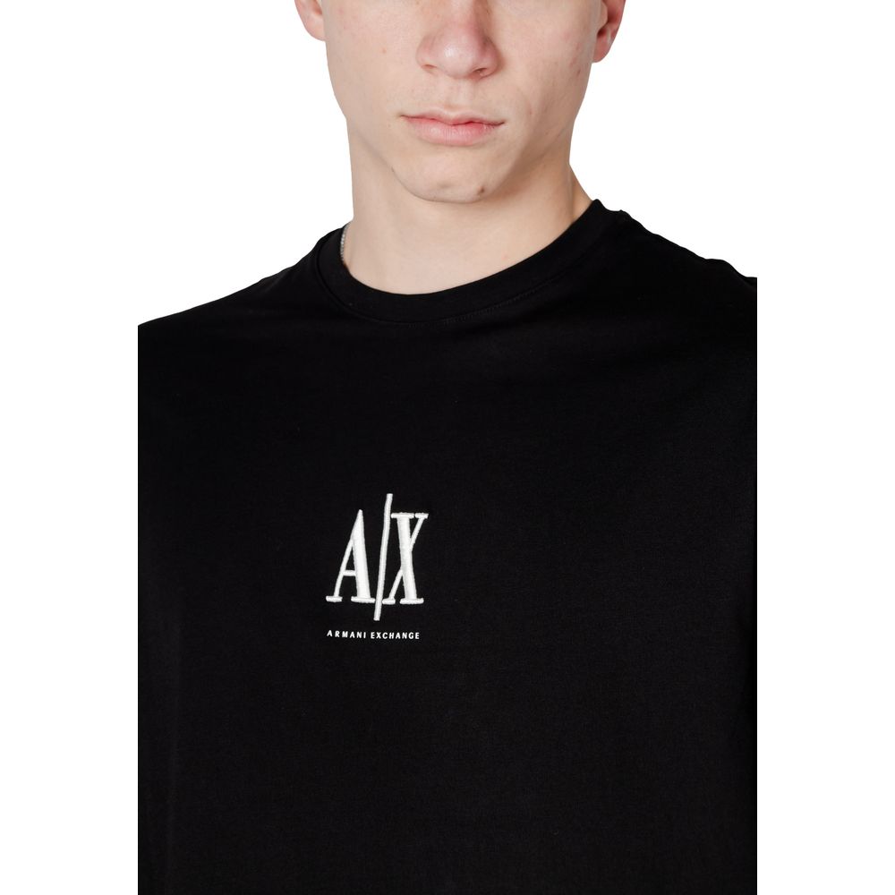 Armani Exchange Black Long Sleeve Cotton T-Shirt