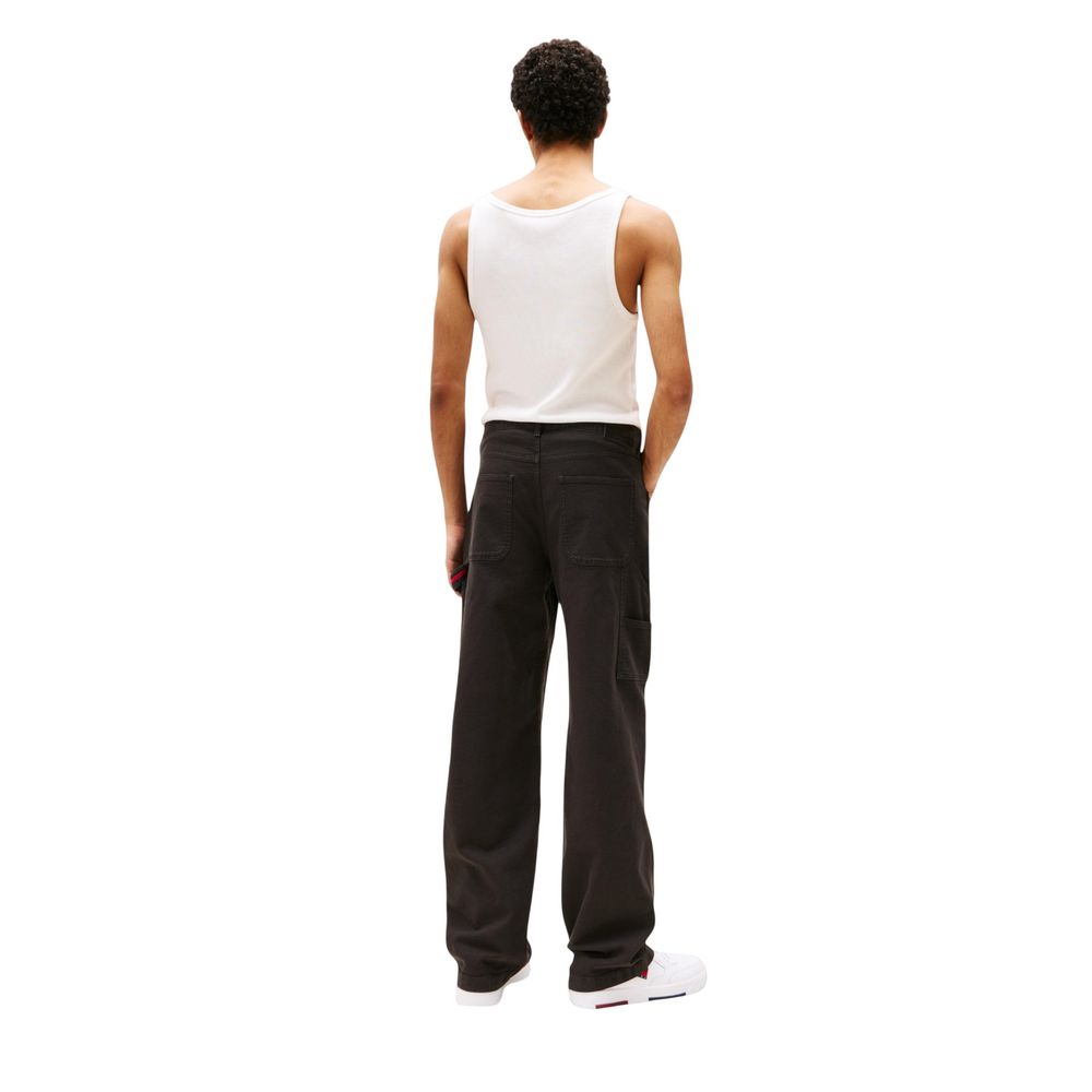 Tommy Hilfiger Jeans Black Organic Cotton Casual Trousers