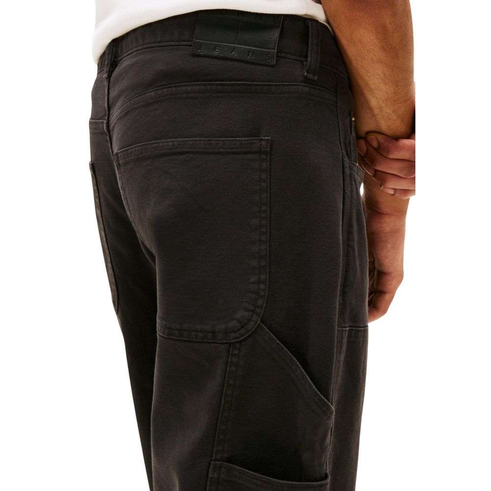 Tommy Hilfiger Jeans Black Organic Cotton Casual Trousers