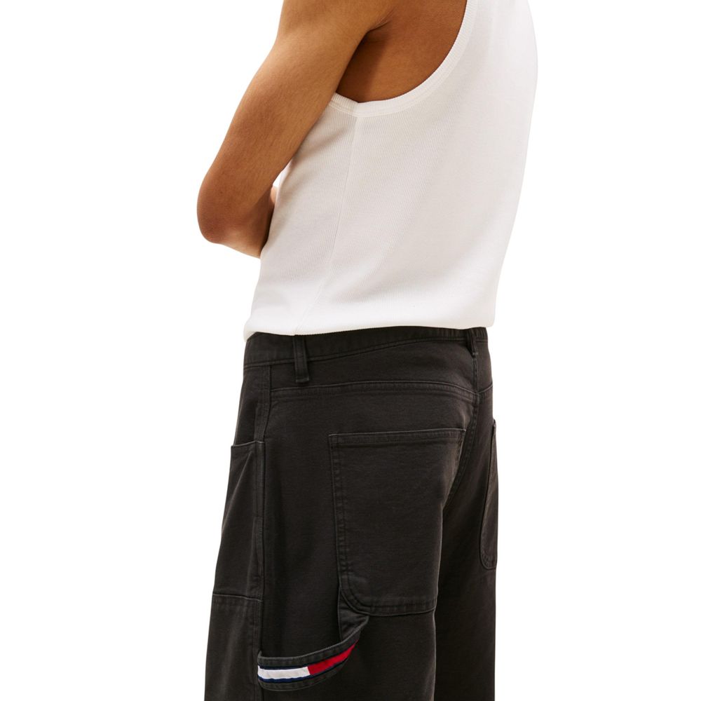Tommy Hilfiger Jeans Black Organic Cotton Casual Trousers