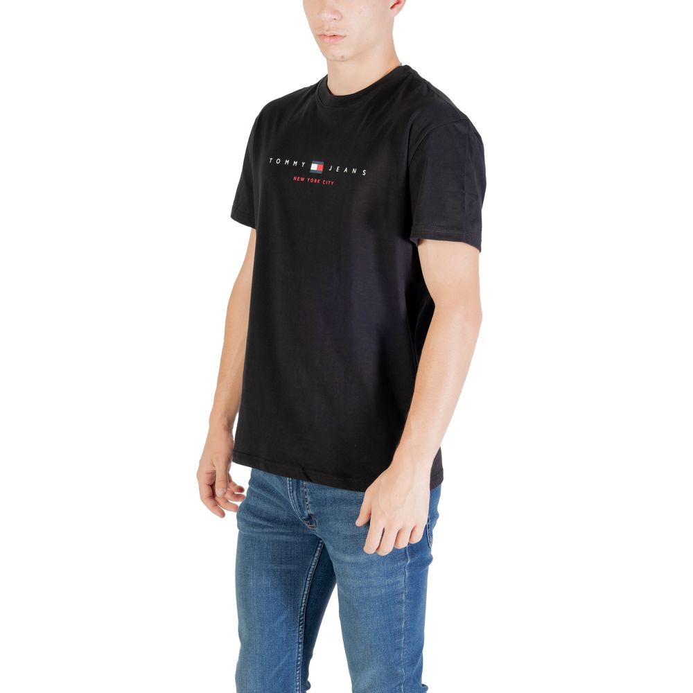 Tommy Hilfiger Jeans Schwarzes T-Shirt aus recycelter Baumwolle