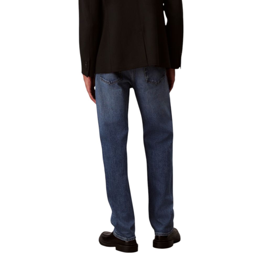 Calvin Klein Jeans Men's Relaxed Fit Blue Cotton Jeans