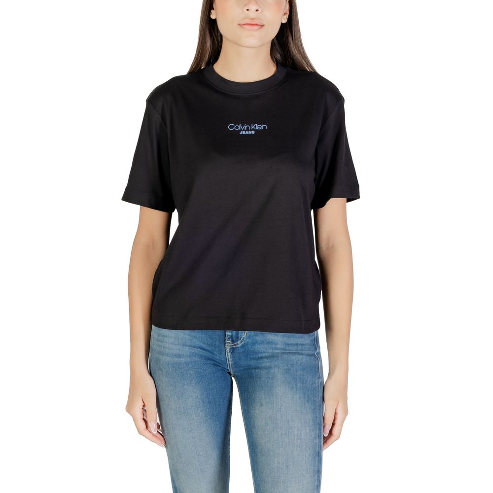 Calvin Klein Jeans Schwarzes Baumwoll-T-Shirt