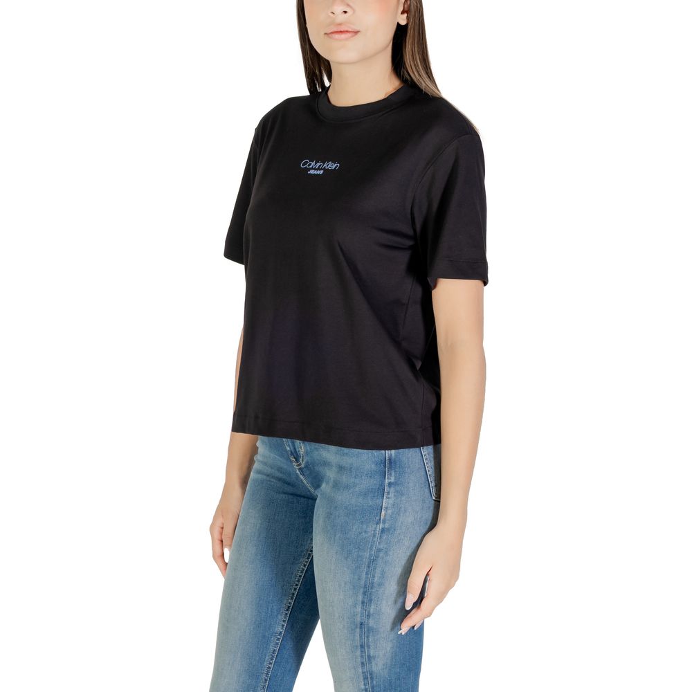 Calvin Klein Jeans Schwarzes Baumwoll-T-Shirt