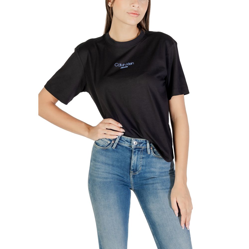 Calvin Klein Jeans Schwarzes Baumwoll-T-Shirt