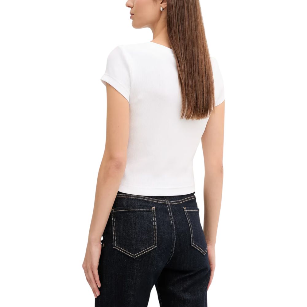 Calvin Klein Jeans Weißes Baumwoll-T-Shirt